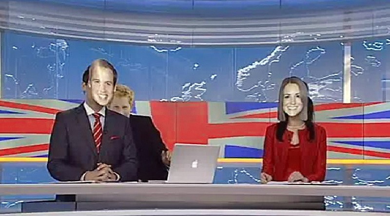 Princ William a Kate Middleton v štúdiu TV JOJ